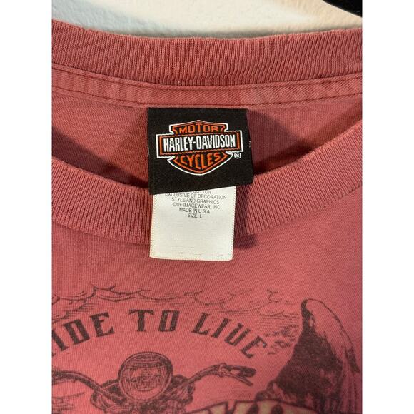 Harley-Davidson “Ride to Live” Graphic Tee (Size L, USA Made) - Picture 4 of 8